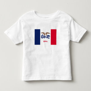 T-shirt Pour Les Tous Petits Drapeau de l'Iowa