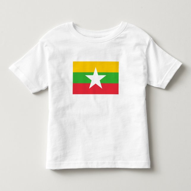 T-shirt Pour Les Tous Petits Drapeau du Myanmar (Devant)