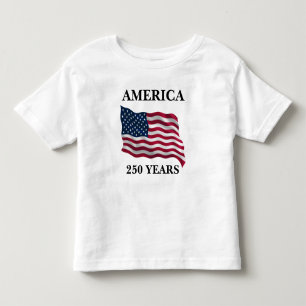 T-shirt Pour Les Tous Petits Drapeau pour enfants "L'Amérique a 250 ans"