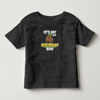 T-shirt Pour Les Tous Petits Drôle C'est mon 4ème anniversaire frère jeu vidéo