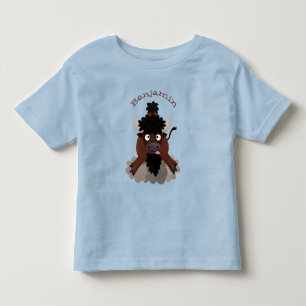 T-shirt Pour Les Tous Petits Drôle dessin animé de bison de buffle