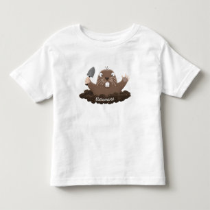 T-shirt Pour Les Tous Petits Drôle gopher de poche creusant dessin dessin de de