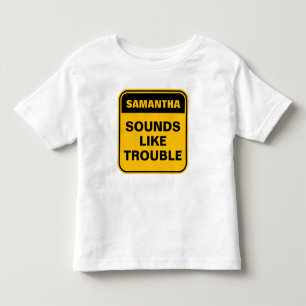T-shirt Pour Les Tous Petits Drôle jaune sonne comme un problème personnaliser 