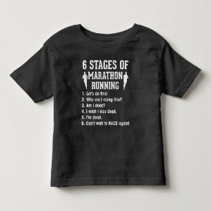 T-shirt Pour Les Tous Petits Drôle Marathon Runner Citation Athlète Coureur