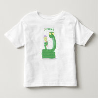 Drôle serpent vert avec caricature maraca