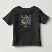 Écran de personnage de dinosaure d'arcade rétro de