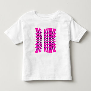T-SHIRT POUR LES TOUS PETITS EFFET DE TEXTE SOIS GENTIL TYPOGRAPHIE ROSE