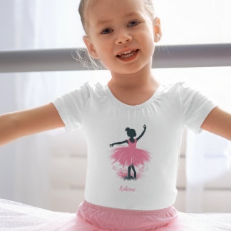 T-shirt Pour Les Tous Petits Elégant ballet en silhouette Ballerina