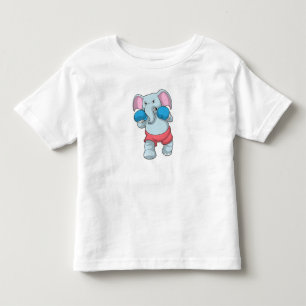 T-shirt Pour Les Tous Petits Eléphant à la boxe avec gants de boxe