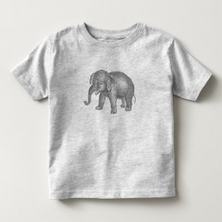 T-shirt Pour Les Tous Petits Éléphant heureux vintage de bébé