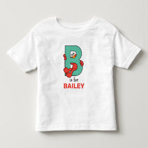 T-shirt Pour Les Tous Petits Elmo Alphabet   B TURQUOISE