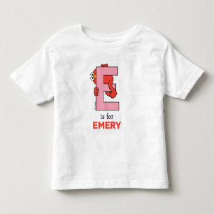 T-shirt Pour Les Tous Petits Elmo Alphabet E Rose