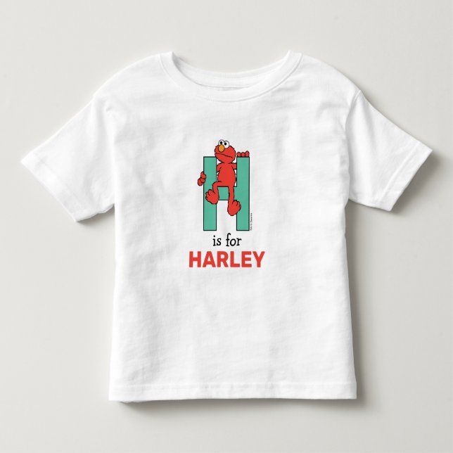 T-shirt Pour Les Tous Petits Elmo Alphabet | H Vert (Devant)