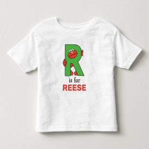 T-shirt Pour Les Tous Petits Elmo Alphabet R Vert