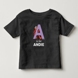 T-shirt Pour Les Tous Petits Elmo Alphabet   Un violet