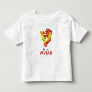 T-shirt Pour Les Tous Petits Elmo Alphabet V Légumes