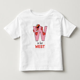 T-shirt Pour Les Tous Petits Elmo Alphabet   W rose