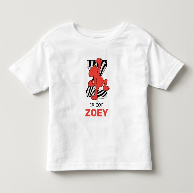 T-shirt Pour Les Tous Petits Elmo Alphabet | Z Zebra (Devant)