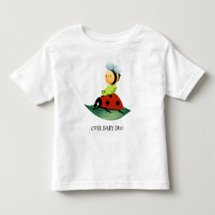T-shirt Pour Les Tous Petits Enfants Mignonne coccinelle rouge abeille insecte