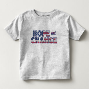 T-shirt Pour Les Tous Petits ESPOIR et CHANGER 4 juillet Rouge Blanc & Bleu