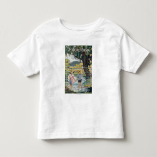 T-shirt Pour Les Tous Petits Étang américain et enfants de barrière d'acier 
