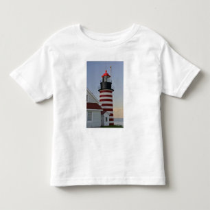T-shirt Pour Les Tous Petits États-Unis, Maine, Lubec. Phare de West Quoddy Hea