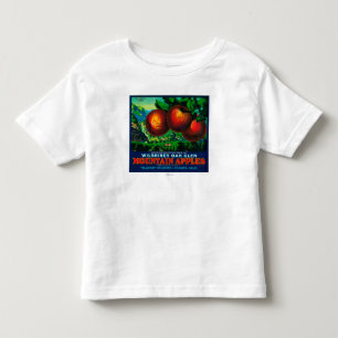 T-shirt Pour Les Tous Petits Étiquette de caisse d'Apple de gorge du chêne de