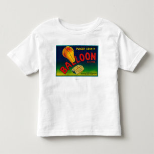 T-shirt Pour Les Tous Petits Étiquette de caisse de poire de ballon