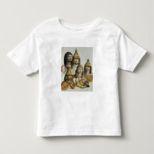 T-shirt Pour Les Tous Petits Études des natifs américains (litho de couleur)