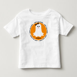 T-shirt Pour Les Tous Petits Fantôme Girly Halloween personnalisé