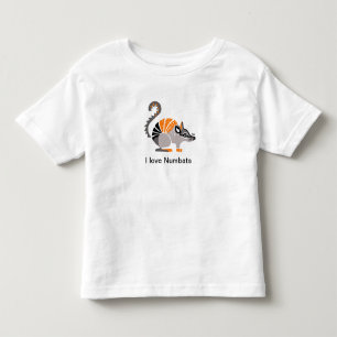 T-shirt Pour Les Tous Petits Faune - I love NUMBATS - Graphique animal
