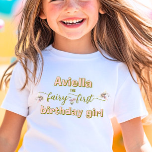 T-shirt Pour Les Tous Petits Fée de fantaisie première fleur sauvage 