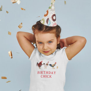 T-shirt Pour Les Tous Petits Fête d'anniversaire de la ferme de poulet
