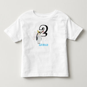 T-shirt Pour Les Tous Petits Fête de pingouin - Fête d'anniversaire d'animaux p