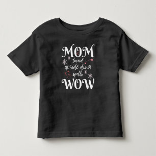 T-shirt Pour Les Tous Petits FÊTE DES MÈRES WOW avec MOM à l'envers