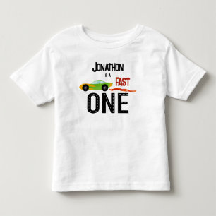 T-shirt Pour Les Tous Petits Fête du premier anniversaire de la course Fast ONE