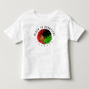 T-shirt Pour Les Tous Petits Fille noire panafricaine femme rouge vert fierté a