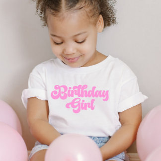 T-shirt Pour Les Tous Petits Fille rose Anniversaire Fille 1er Anniversaire