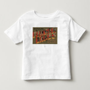 T-shirt Pour Les Tous Petits Fingerlakes, New York - grandes scènes de lettre