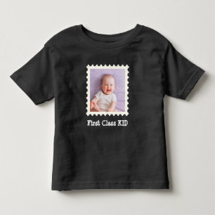 T-shirt Pour Les Tous Petits FIRST CLASS KID Best Kid Ever photo carré personna
