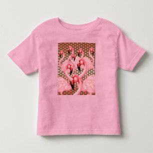 T-shirt Pour Les Tous Petits Flamants roses sur Parade