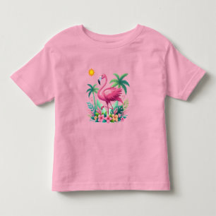 T-shirt Pour Les Tous Petits Flamingo rose tropicale/Floride