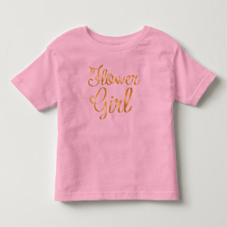 T-shirt Pour Les Tous Petits Fleur Gold Ruffle Pink Tee