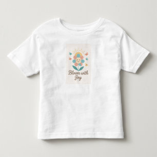 T-shirt Pour Les Tous Petits "Fleur Joyeuse - Art Floral Lumineux et Gai"