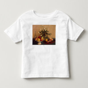 T-shirt Pour Les Tous Petits Fleurs, plat avec le fruit et carafe, 1865