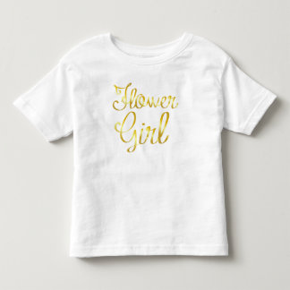 T-shirt Pour Les Tous Petits Flower Girl Gold Tee - shirt blanc