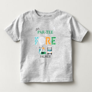 T-shirt Pour Les Tous Petits Fore, Let's Par-tee Golf 4th Birthday Golfing
