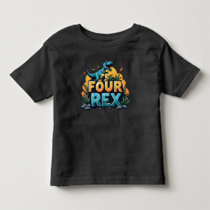 T-shirt Pour Les Tous Petits Four Rex : La façon Dino de célébrer quatre!