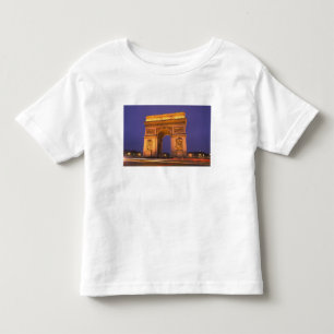 T-shirt Pour Les Tous Petits France, Paris, Arc de Triomphe au crépuscule.