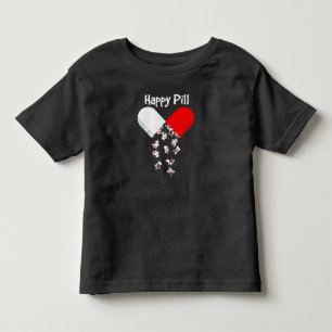 T-shirt Pour Les Tous Petits Frenchie Gift Happy Pill French Bulldog Cadeau